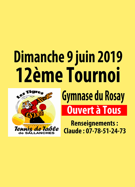 12ème Tournoi de tennis de table