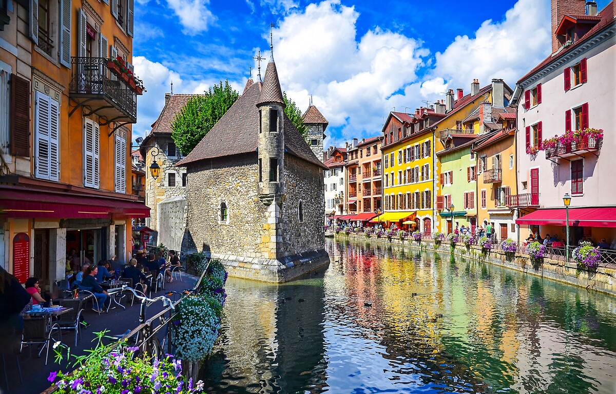 Annecy ANNECY 74000   8855 Island Palace Annecy In France. River Town In France Annecy Castle Landscape Shutterstock 638444734 